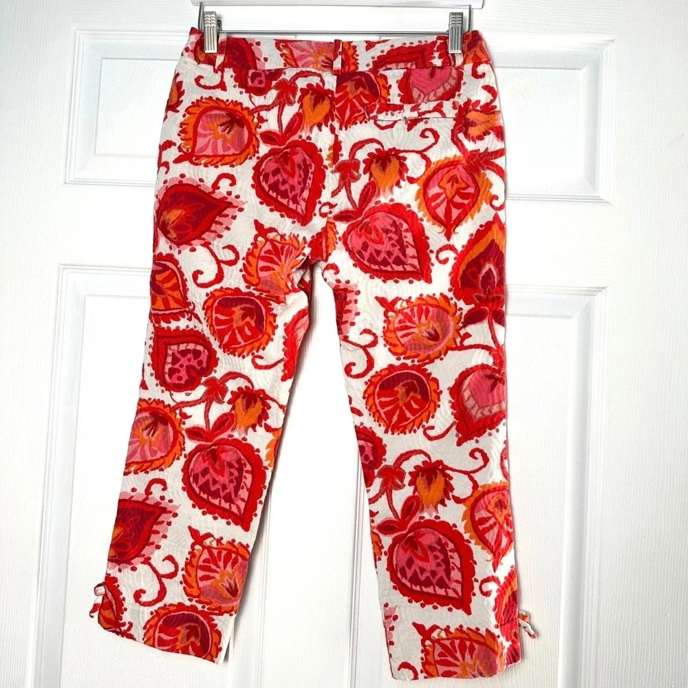 Kate Spade New York Marti Pants Palm Springs Coral Paisley Cropped Pants4